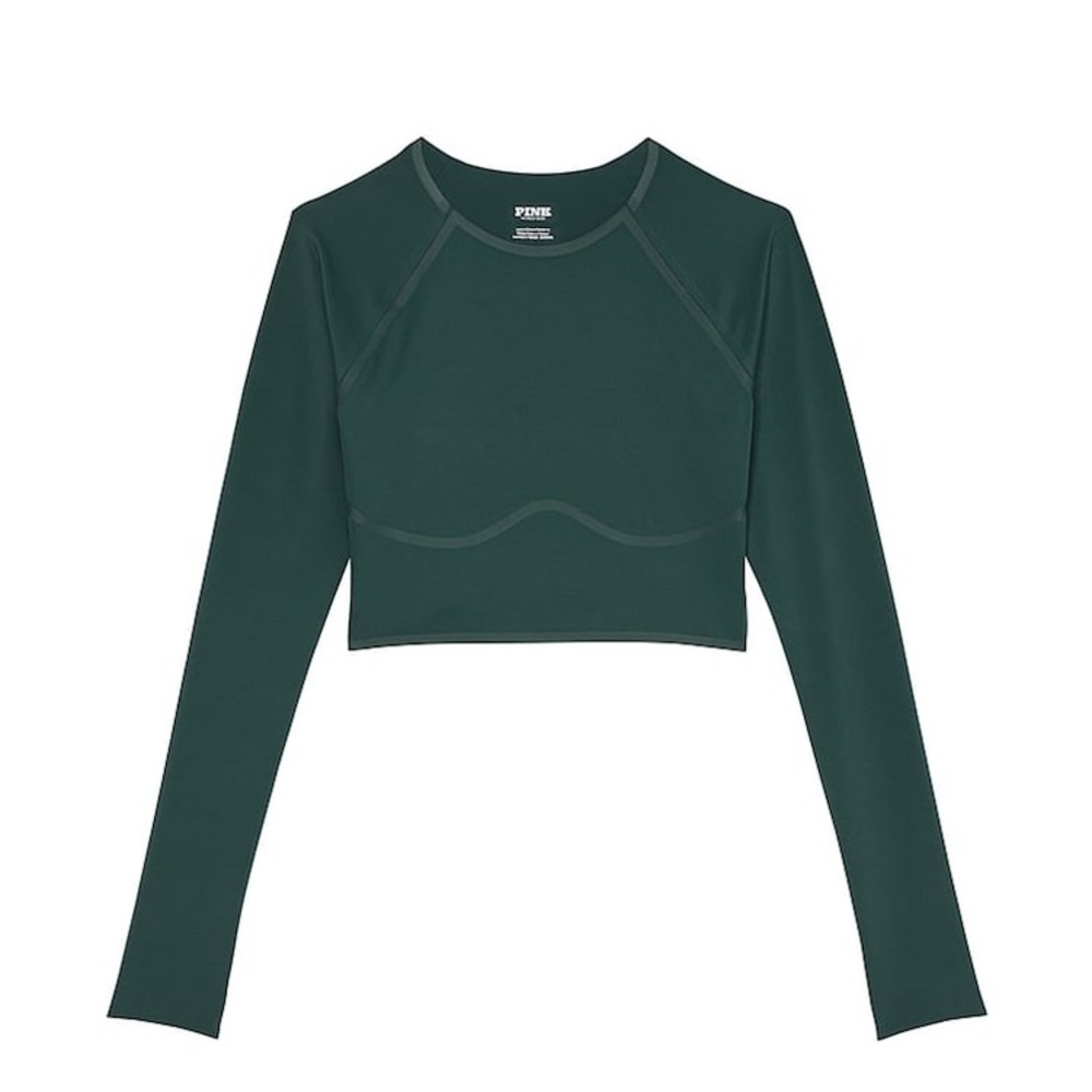 Pink by Victoria Secret Athletic Cropped Long Sleeve Top Medium NWT $45 MSRP